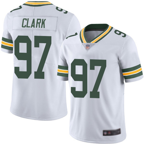 Green Bay Packers Limited White Men 97 Clark Kenny Road Jersey Nike NFL Vapor Untouchable